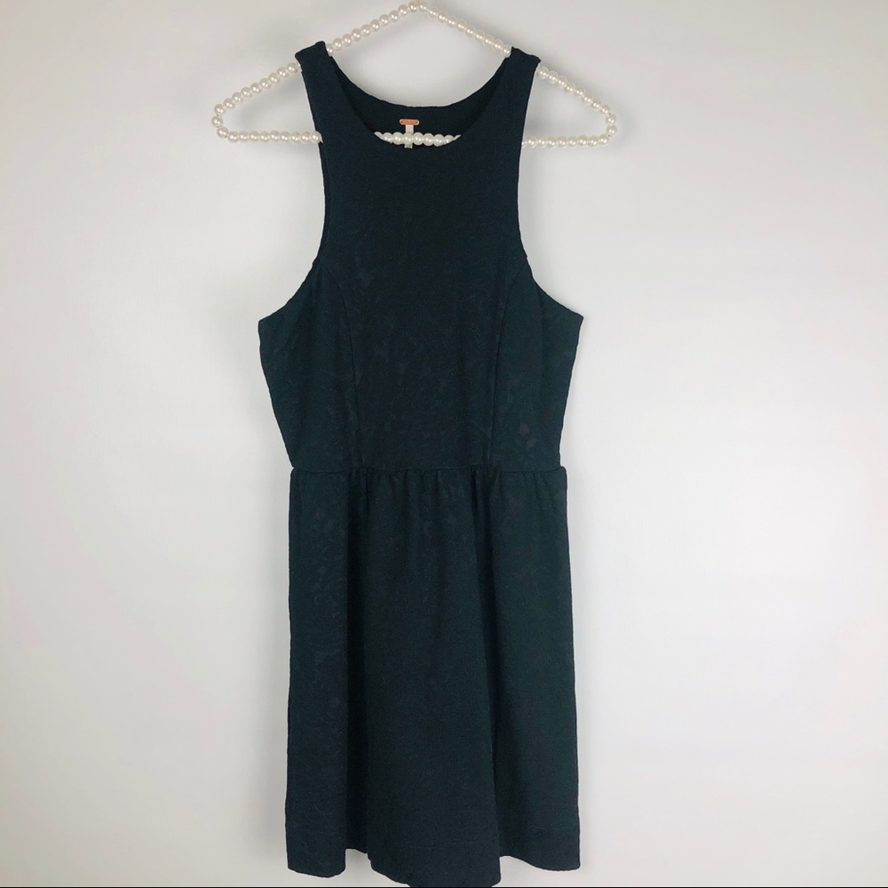 FREE PEOPLE | Black Patterned Evening Dress